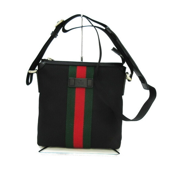 Gucci Webline Crossbody Canvas Black - Picture 1 of 5